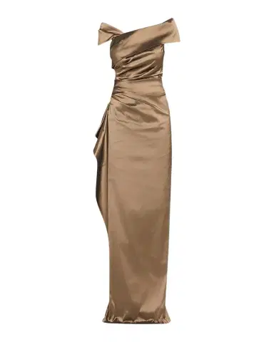 Rickie Freeman for Teri Jon Off-Shoulder Stretch Taffeta Column Gown | Thumbnail 1