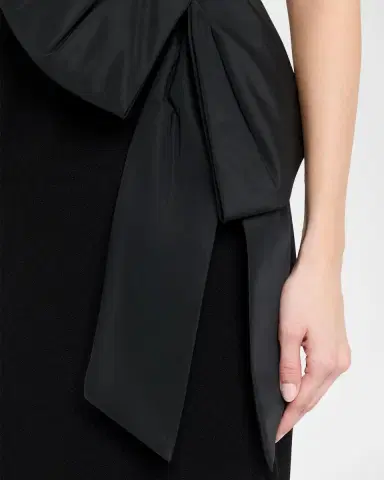 Rickie Freeman for Teri Jon Off-Shoulder Taffeta Wrap Crepe Dress | Thumbnail 5 Rickie Freeman for Teri Jon Off-Shoulder Taffeta Wrap Crepe Dress | Thumbnail 5