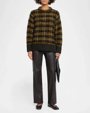 Lafayette 148 New York Bond Straight-Leg Leather Pants | Thumbnail 2