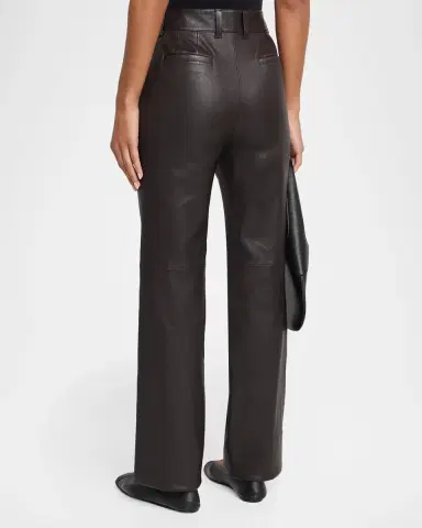 Lafayette 148 New York Bond Straight-Leg Leather Pants | Thumbnail 3