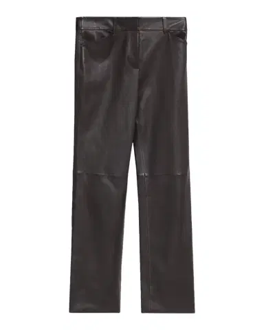 Lafayette 148 New York Bond Straight-Leg Leather Pants | Thumbnail 1