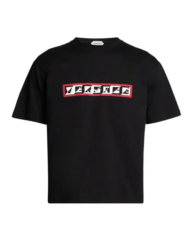 Versace Men's Cotton Graphic Logo Crewneck T-Shirt