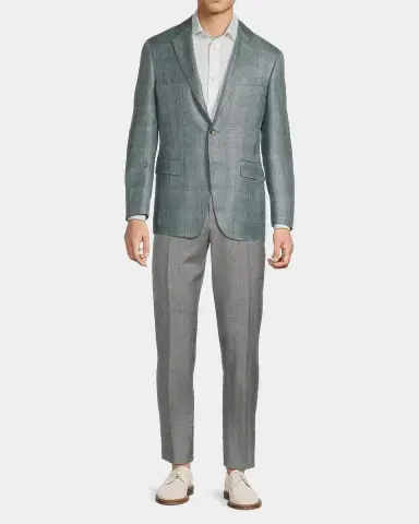Canali Plaid Wool-Silk-Linen Sport Coat | Thumbnail 2