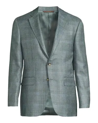 Canali Plaid Wool-Silk-Linen Sport Coat | Thumbnail 1
