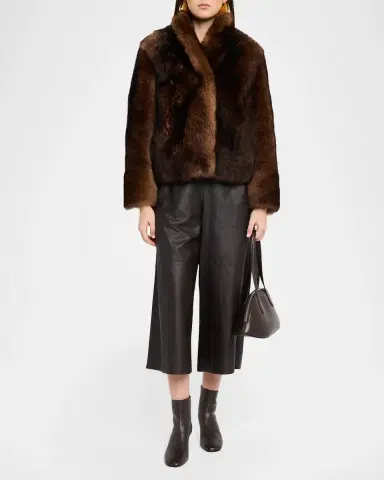 Yves Salomon Lamb Shearling Short Coat | Thumbnail 2