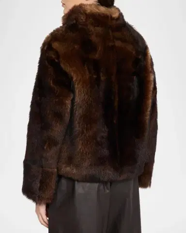 Yves Salomon Lamb Shearling Short Coat | Thumbnail 3