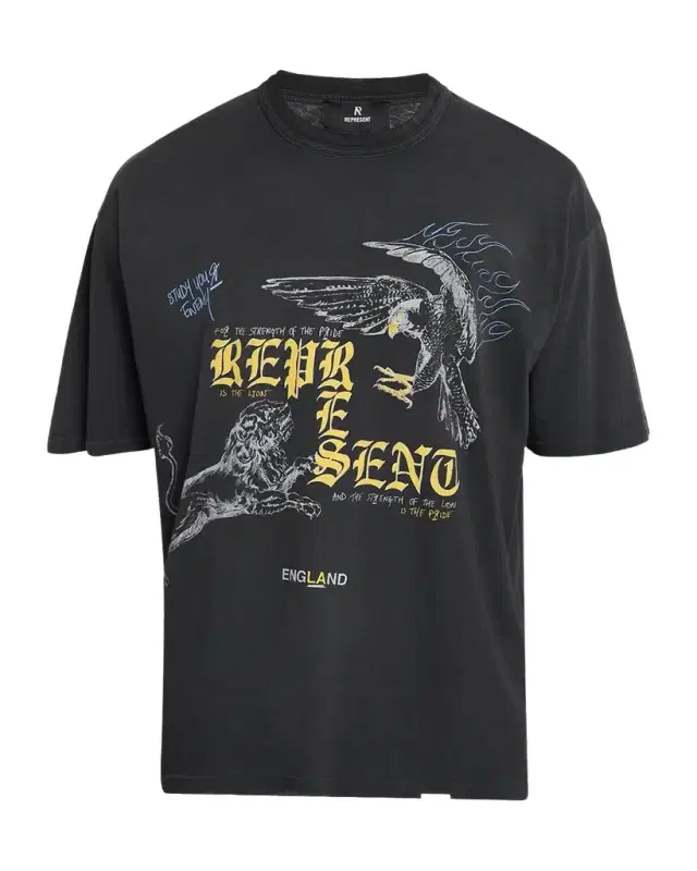 Represent Men's Enemy Cotton and Hemp Graphic T-Shirt