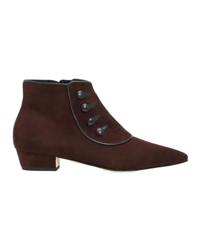 Manolo Blahnik Hironu Suede Ankle Boots