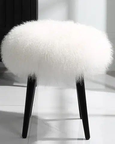 The Uttermost Co Wooly Shearling Accent Stool | Thumbnail 2 The Uttermost Co Wooly Shearling Accent Stool | Thumbnail 2