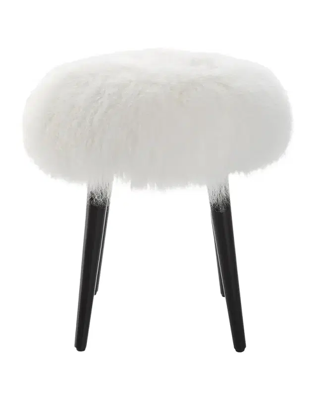 The Uttermost Co Wooly Shearling Accent Stool