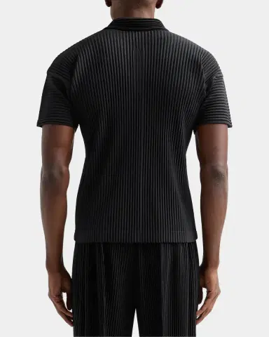 Homme Plissé Issey Miyake Pleated Knit Polo Shirt | Thumbnail 3 Homme Plissé Issey Miyake Pleated Knit Polo Shirt | Thumbnail 3