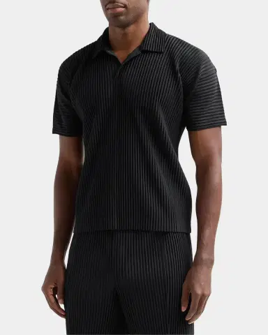 Homme Plissé Issey Miyake Pleated Knit Polo Shirt | Thumbnail 4 Homme Plissé Issey Miyake Pleated Knit Polo Shirt | Thumbnail 4