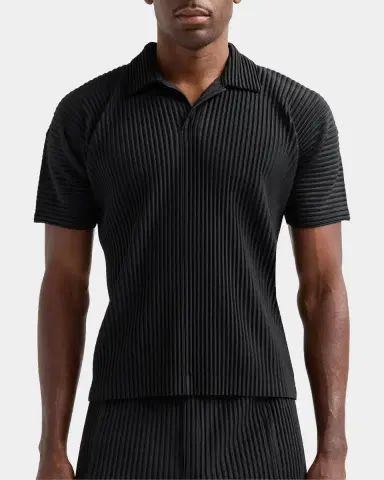 Homme Plissé Issey Miyake Pleated Knit Polo Shirt | Thumbnail 5 Homme Plissé Issey Miyake Pleated Knit Polo Shirt | Thumbnail 5