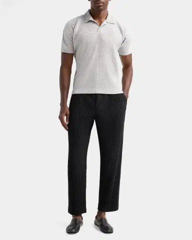 Homme Plissé Issey Miyake Pleated Knit Polo Shirt | Thumbnail 2