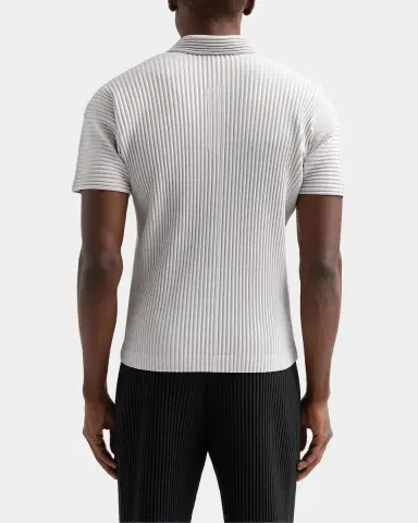 Homme Plissé Issey Miyake Pleated Knit Polo Shirt | Thumbnail 3