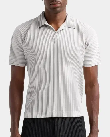 Homme Plissé Issey Miyake Pleated Knit Polo Shirt | Thumbnail 5