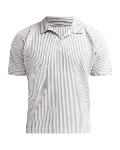 Homme Plissé Issey Miyake Pleated Knit Polo Shirt | Thumbnail 1