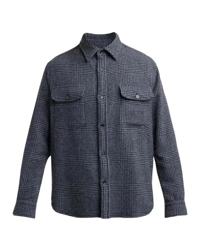 Brioni Men's Vagabond Cashmere Plaid Overshirt