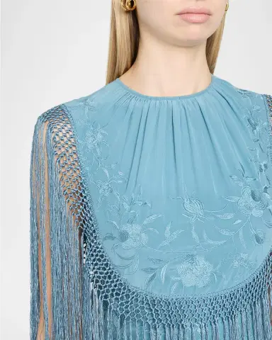 Ulla Johnson Nerine Floral Silk Fringe Dress | Thumbnail 5 Ulla Johnson Nerine Floral Silk Fringe Dress | Thumbnail 5