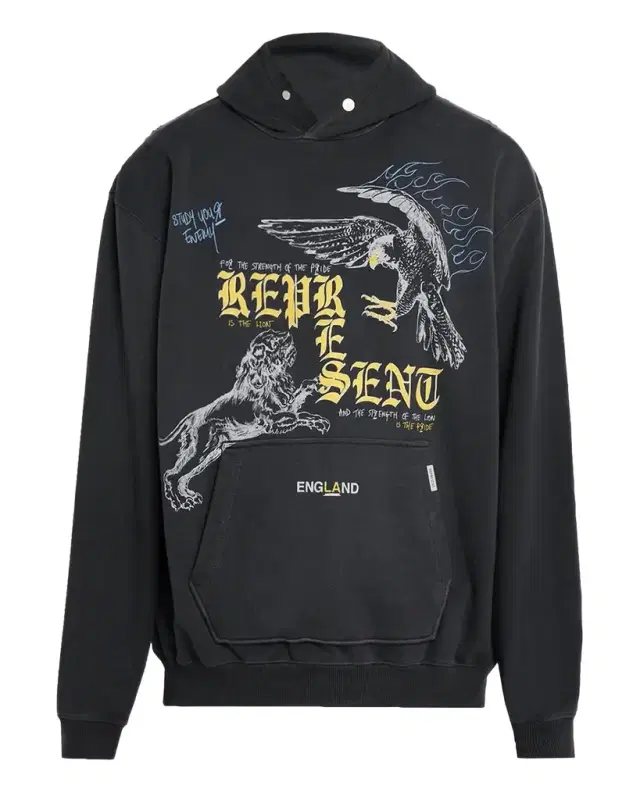 Represent Men's Graphic Stretch-Cotton Hoodie