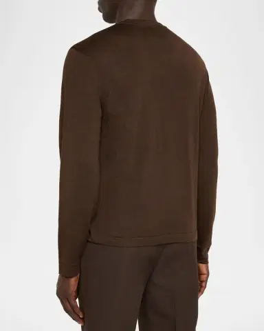 OFFICINE GÉNÉRALE Men's Wool Knit Crewneck Sweater | Thumbnail 3 OFFICINE GÉNÉRALE Men's Wool Knit Crewneck Sweater | Thumbnail 3