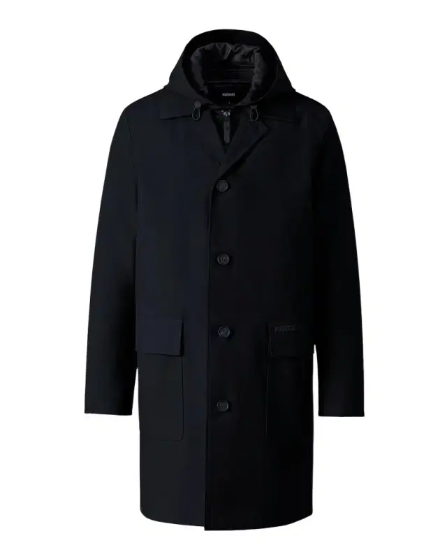 Mackage Men's Mathias 3-in-1 Balmacaan Coat with Removable Down Liner