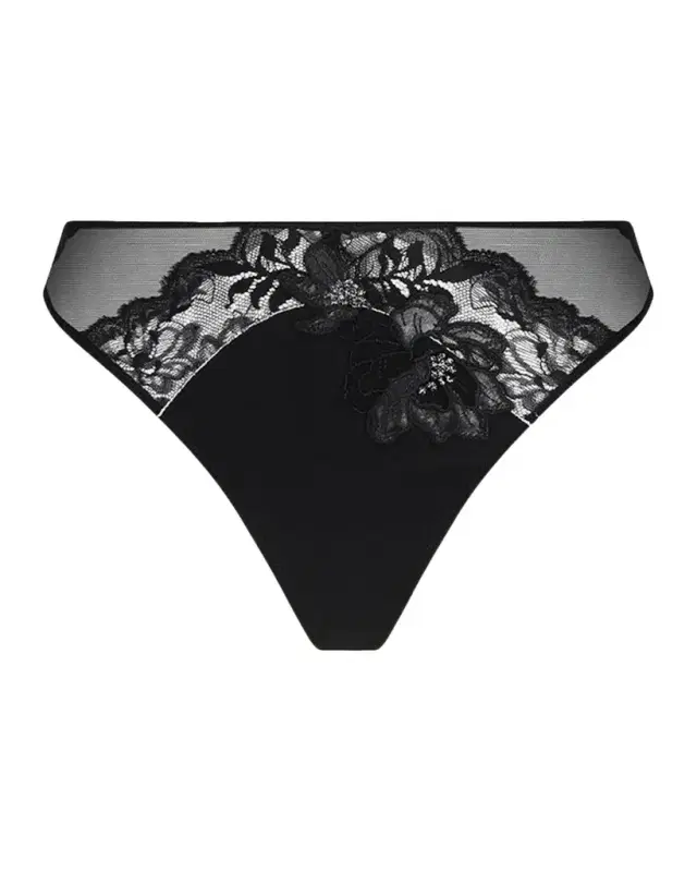 Cuir Sexy Couture Mesh & Lace Thong