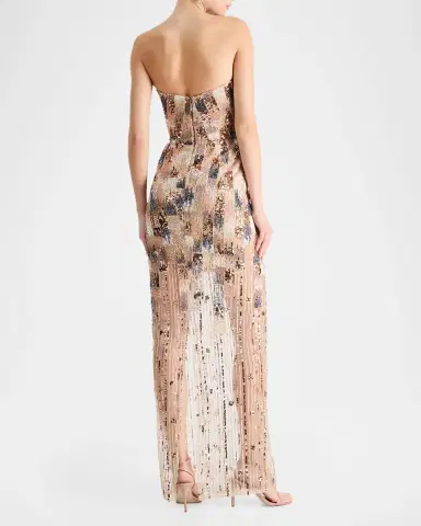 HELSI Cher Strapless Sequin Column Gown | Thumbnail 3 HELSI Cher Strapless Sequin Column Gown | Thumbnail 3