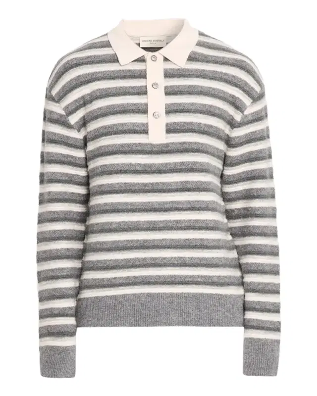 OFFICINE GÉNÉRALE Men's Wool Stripe Polo Sweater