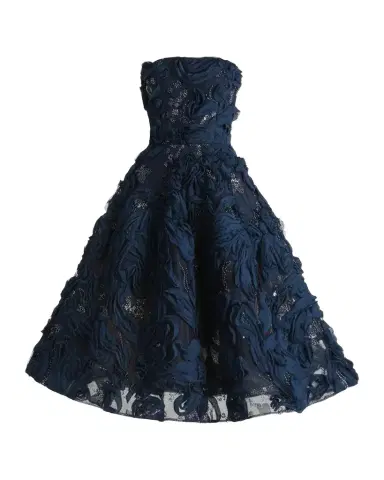 HELSI Florence Strapless Beaded Floral Mesh Gown | Thumbnail 1