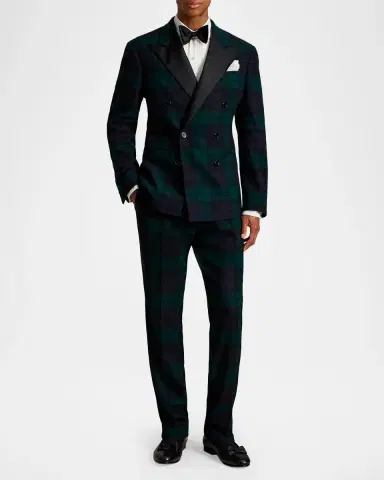 Polo Ralph Lauren Men's Polo Tailored Fit Plaid Tuxedo Jacket | Thumbnail 2 Polo Ralph Lauren Men's Polo Tailored Fit Plaid Tuxedo Jacket | Thumbnail 2