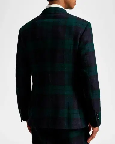Polo Ralph Lauren Men's Polo Tailored Fit Plaid Tuxedo Jacket | Thumbnail 3 Polo Ralph Lauren Men's Polo Tailored Fit Plaid Tuxedo Jacket | Thumbnail 3