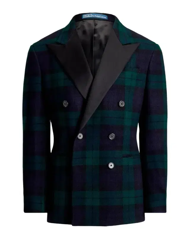 Polo Ralph Lauren Men's Polo Tailored Fit Plaid Tuxedo Jacket