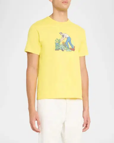 JW Anderson Men's Gardener Graphic Cotton T-Shirt | Thumbnail 4 JW Anderson Men's Gardener Graphic Cotton T-Shirt | Thumbnail 4