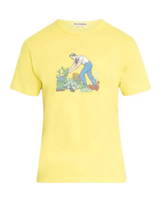 JW Anderson Men's Gardener Graphic Cotton T-Shirt