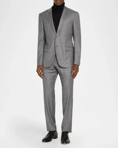 Emporio Armani Men's Checked Suit | Thumbnail 2 Emporio Armani Men's Checked Suit | Thumbnail 2