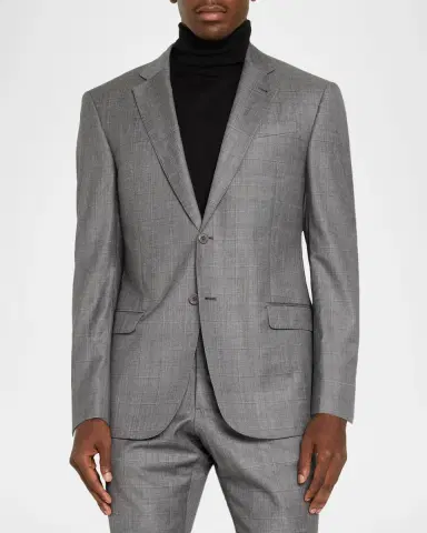 Emporio Armani Men's Checked Suit | Thumbnail 4 Emporio Armani Men's Checked Suit | Thumbnail 4