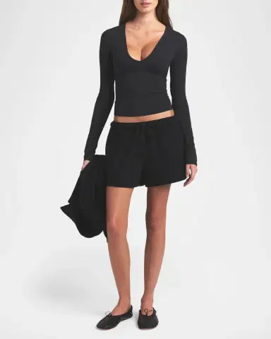 Skims Cotton Fleece Lounge Shorts | Thumbnail 2