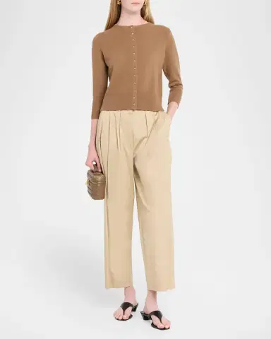 Vince Metal Button Wool-Cashmere Cardigan | Thumbnail 2