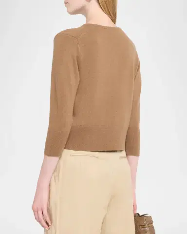 Vince Metal Button Wool-Cashmere Cardigan | Thumbnail 3