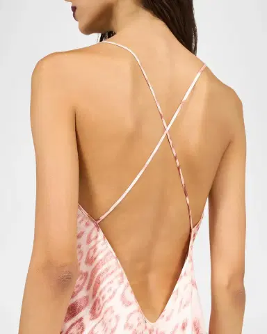 Roberto Cavalli Leopard-Print Silk Satin Backless Maxi Slip Dress | Thumbnail 5 Roberto Cavalli Leopard-Print Silk Satin Backless Maxi Slip Dress | Thumbnail 5