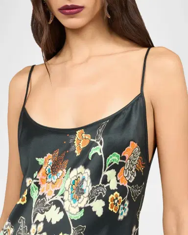 Roberto Cavalli Floral Satin Backless Maxi Slip Dress | Thumbnail 4 Roberto Cavalli Floral Satin Backless Maxi Slip Dress | Thumbnail 4