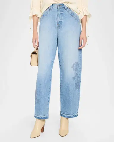 Johnny Was The Barrel Embroidered Denim Jeans | Thumbnail 4