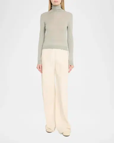 Vince Turtleneck Cashmere-Silk Sweater | Thumbnail 2