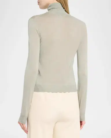 Vince Turtleneck Cashmere-Silk Sweater | Thumbnail 3