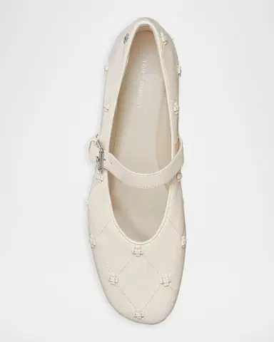 Tory Burch Bunny Knot Leather Mary Jane Ballerina Flats | Thumbnail 3 Tory Burch Bunny Knot Leather Mary Jane Ballerina Flats | Thumbnail 3