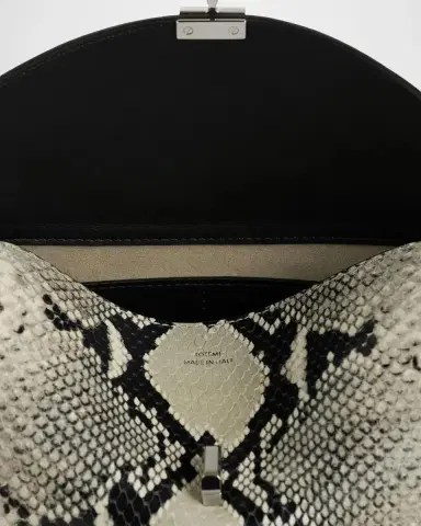 TOTEME T-Lock Python-Print Leather Clutch Bag | Thumbnail 3 TOTEME T-Lock Python-Print Leather Clutch Bag | Thumbnail 3