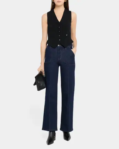 Frame Le Slim Palazzo Pintuck Wide-Leg Pants | Thumbnail 2 Frame Le Slim Palazzo Pintuck Wide-Leg Pants | Thumbnail 2