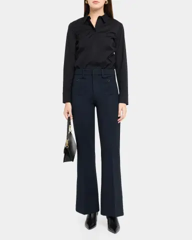Frame Petite The Flare Shrunken Pocket Trousers | Thumbnail 2