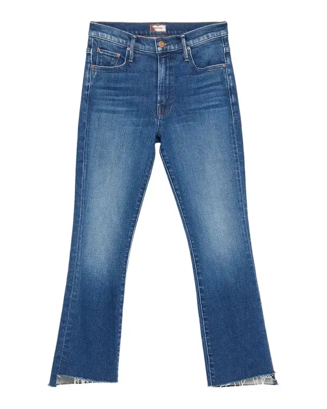 Mother The Insider Frayed Bootcut Ankle Jeans